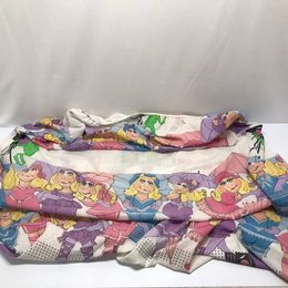 Vintage 1980's Toys Muppets Miss Piggy Kermit The Frog Cotton Twin Size Fitted Sheet RARE