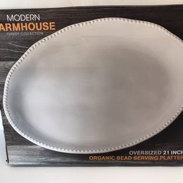 Christmas NEW Turkey Dinner Oversized Platter New In Box 21 inch