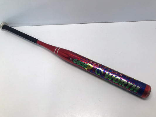 Baseball Bat 34 inch 28 oz Worth C405 Supercell Softball Red Blue Green