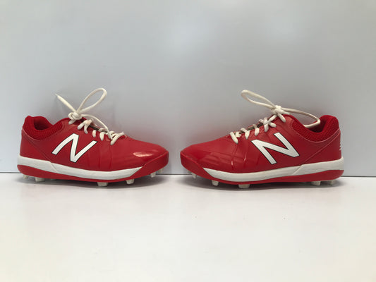 Baseball Shoes Cleats Child Size 3 New Balance Red White Like New