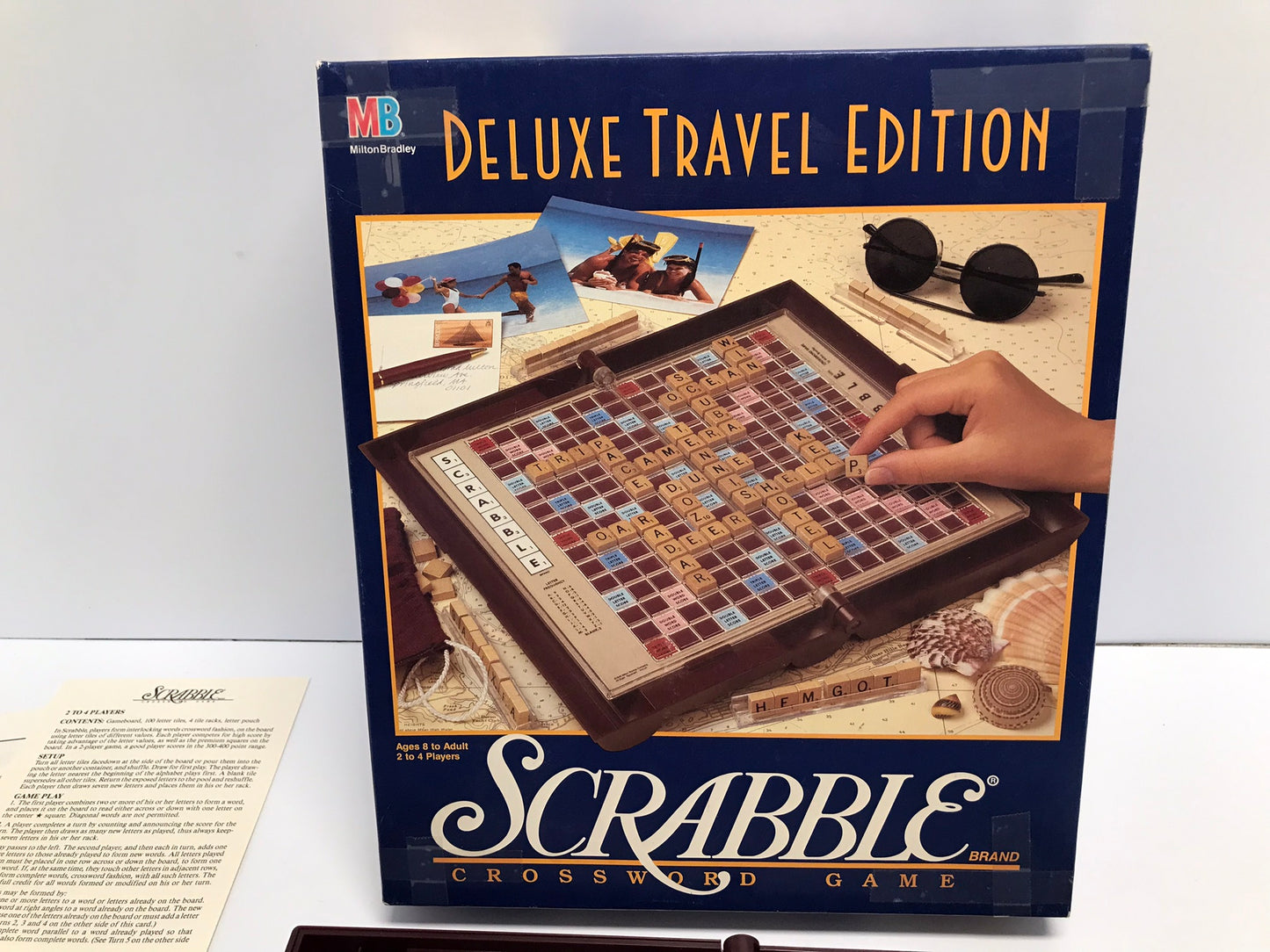 Game Deluxe Scrabble Travel Edition Complete Rare