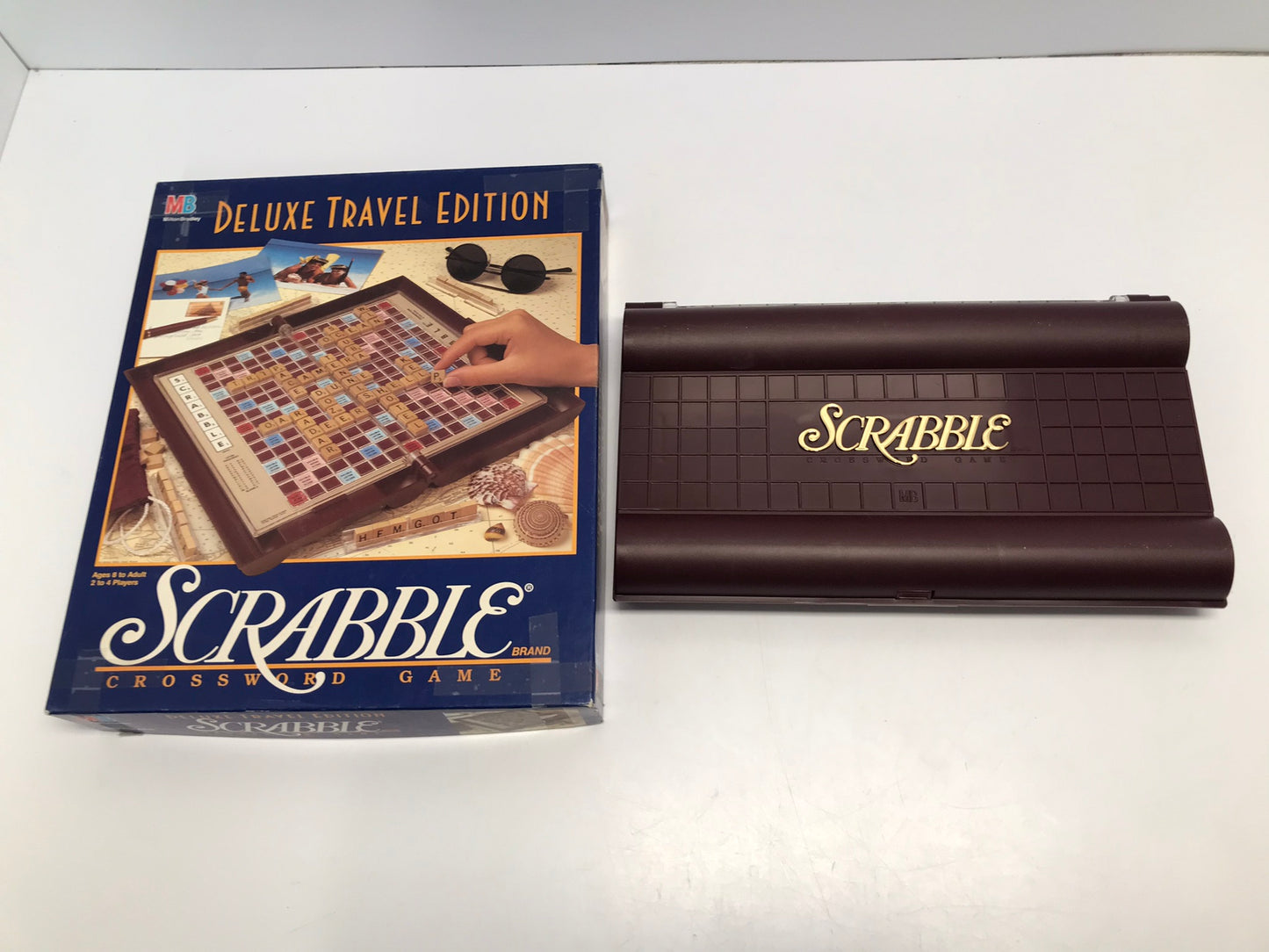 Game Deluxe Scrabble Travel Edition Complete Rare