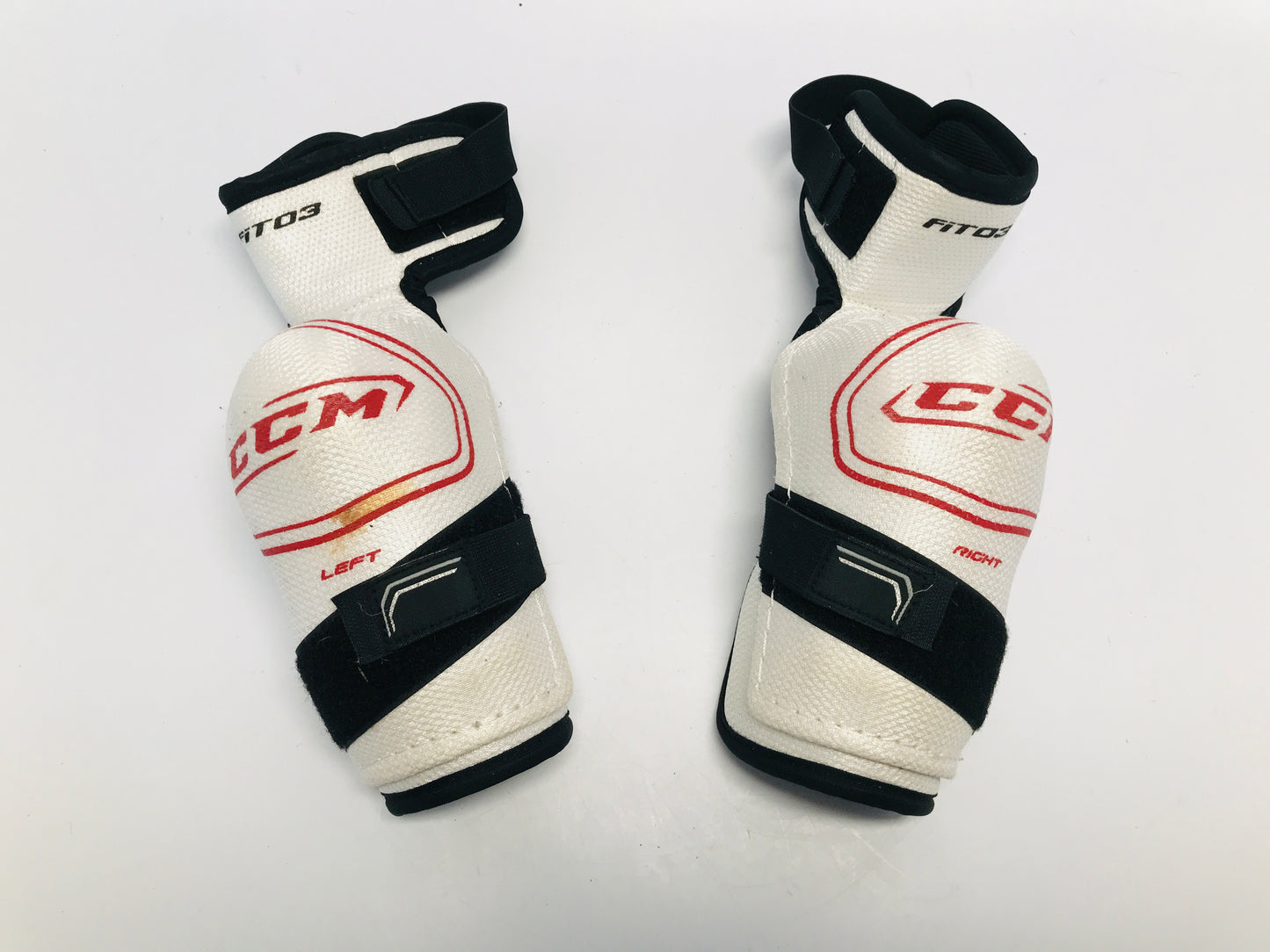 Hockey Elbow Pads Child Size Medium Age 8-10 CCM U Black White Red