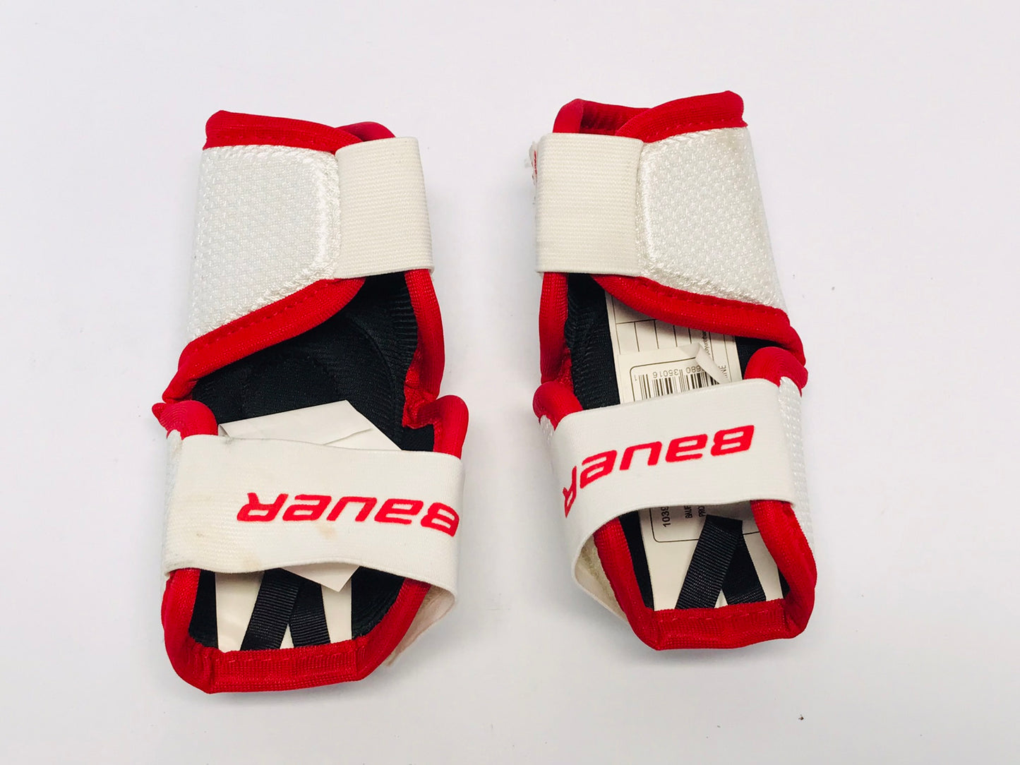 Hockey Elbow Pads Child Size Youth Small Age 3-4 Bauer Canada New White Red Soft For All Sports