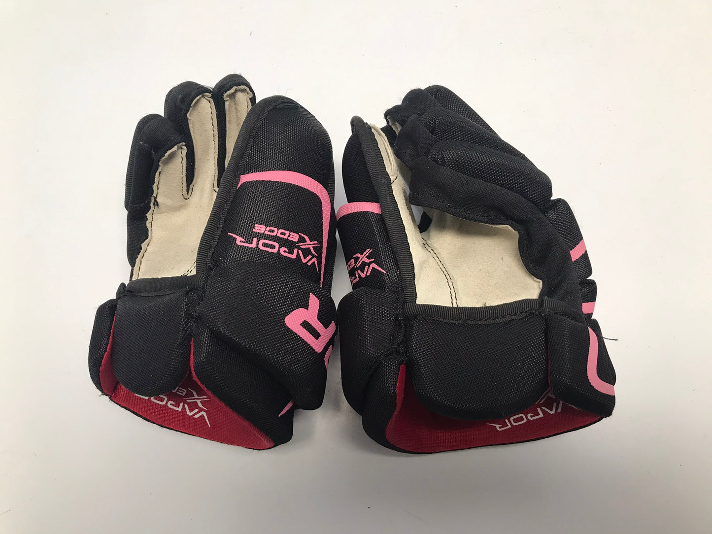 Hockey Gloves Child Size 9 inch Bauer Vapor Black Pink Excellent