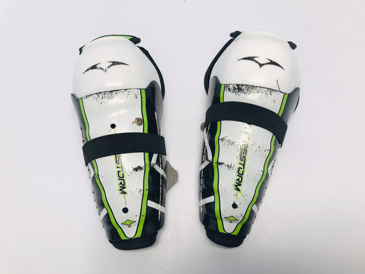 Hockey Shin Pad Child Size 9 inch Vic White Black Lime