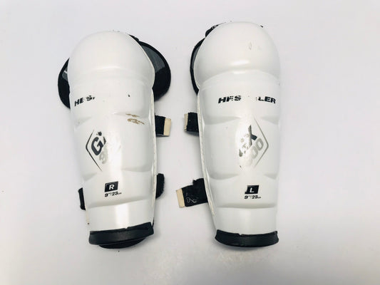 Hockey Shin Pads Child Youth 9 inch Hespeler Black White