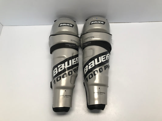 Hockey Shin Pads Men's Senior Size 16in Bauer Pro Grey Black