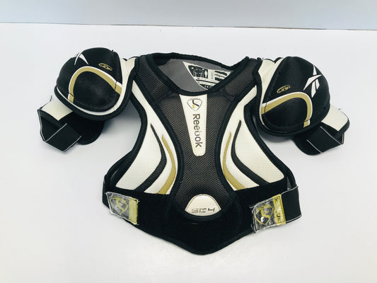 Hockey Shoulder Chest Pad Child Size Junior Medium Age 8-10 Reebok Crosby Black Gold