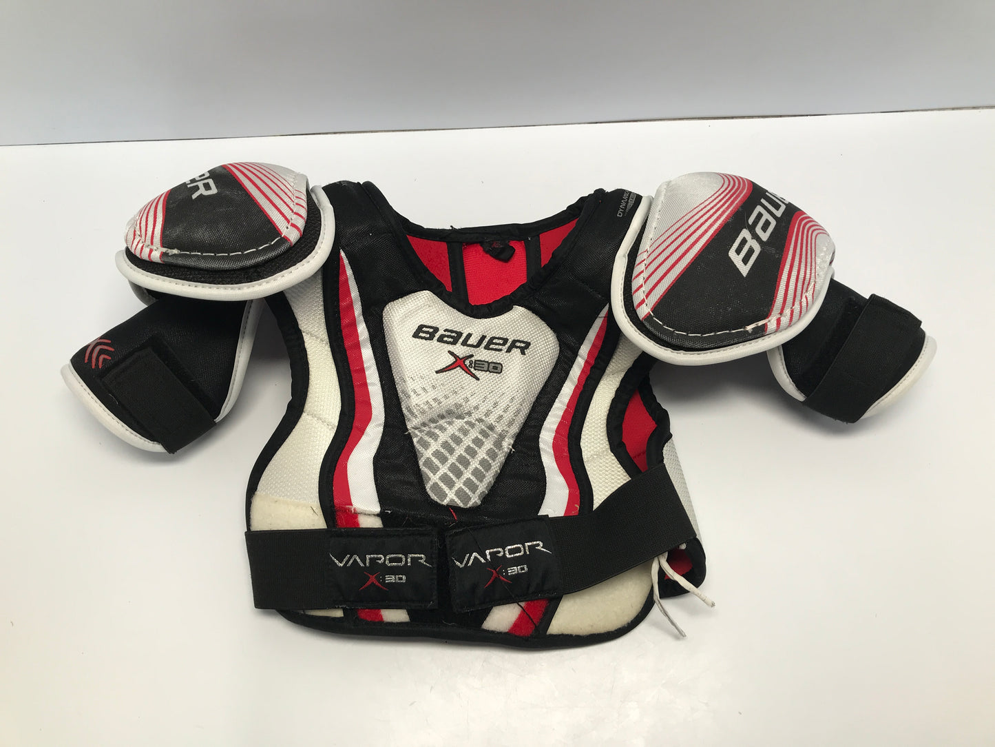 Hockey Shoulder Chest Pad Child Size Junior Medium Bauer Vapor X.30 Black Red