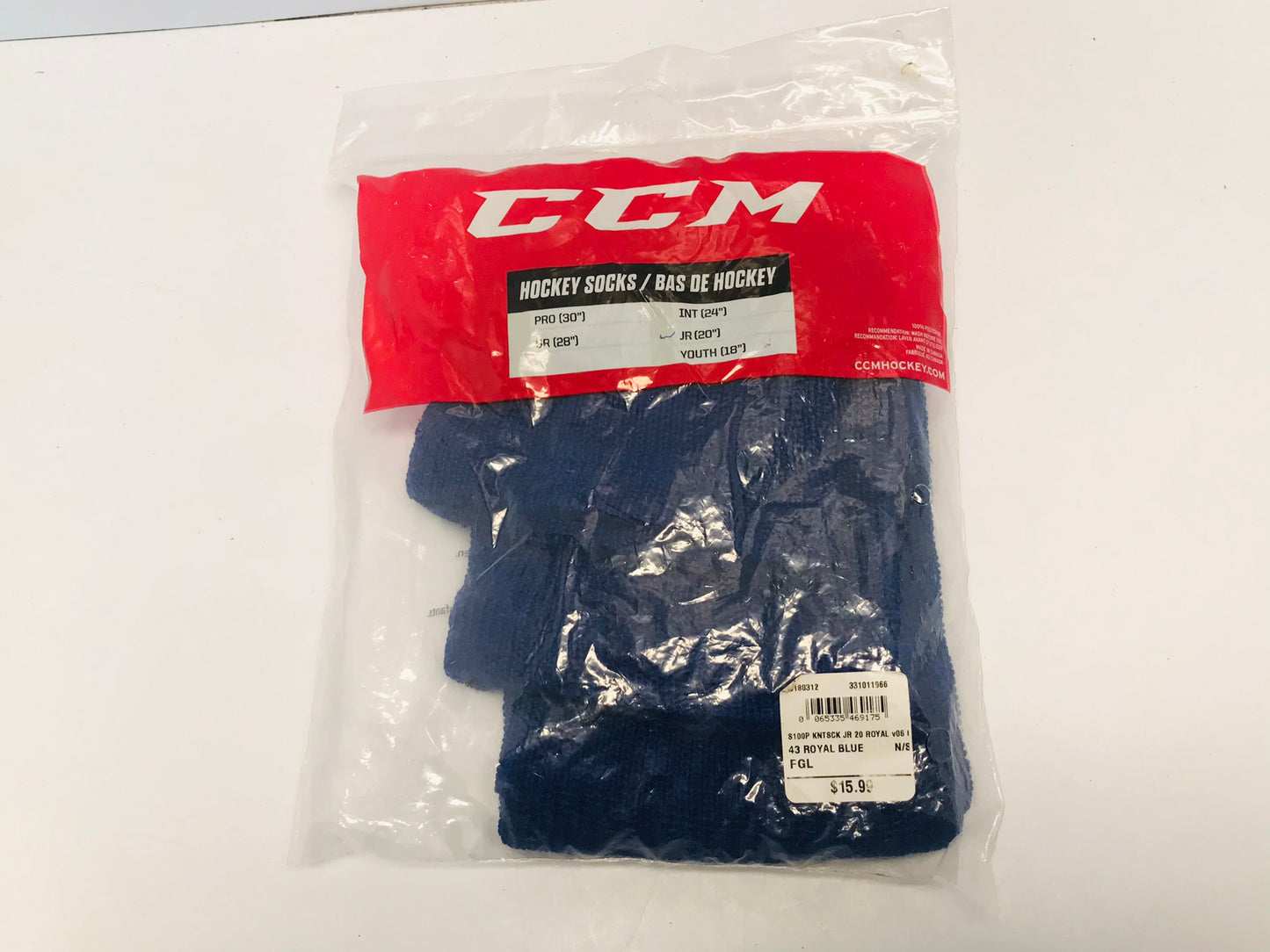 Hockey Socks Child Size Junior 20 inch CCM Marine Blue New