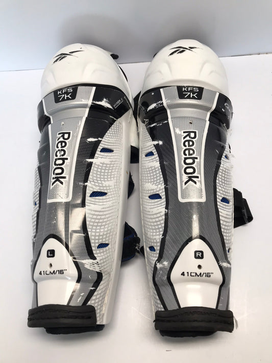 Hockey Shin Pads Men's Size 16 inch Senior Reebok Black White