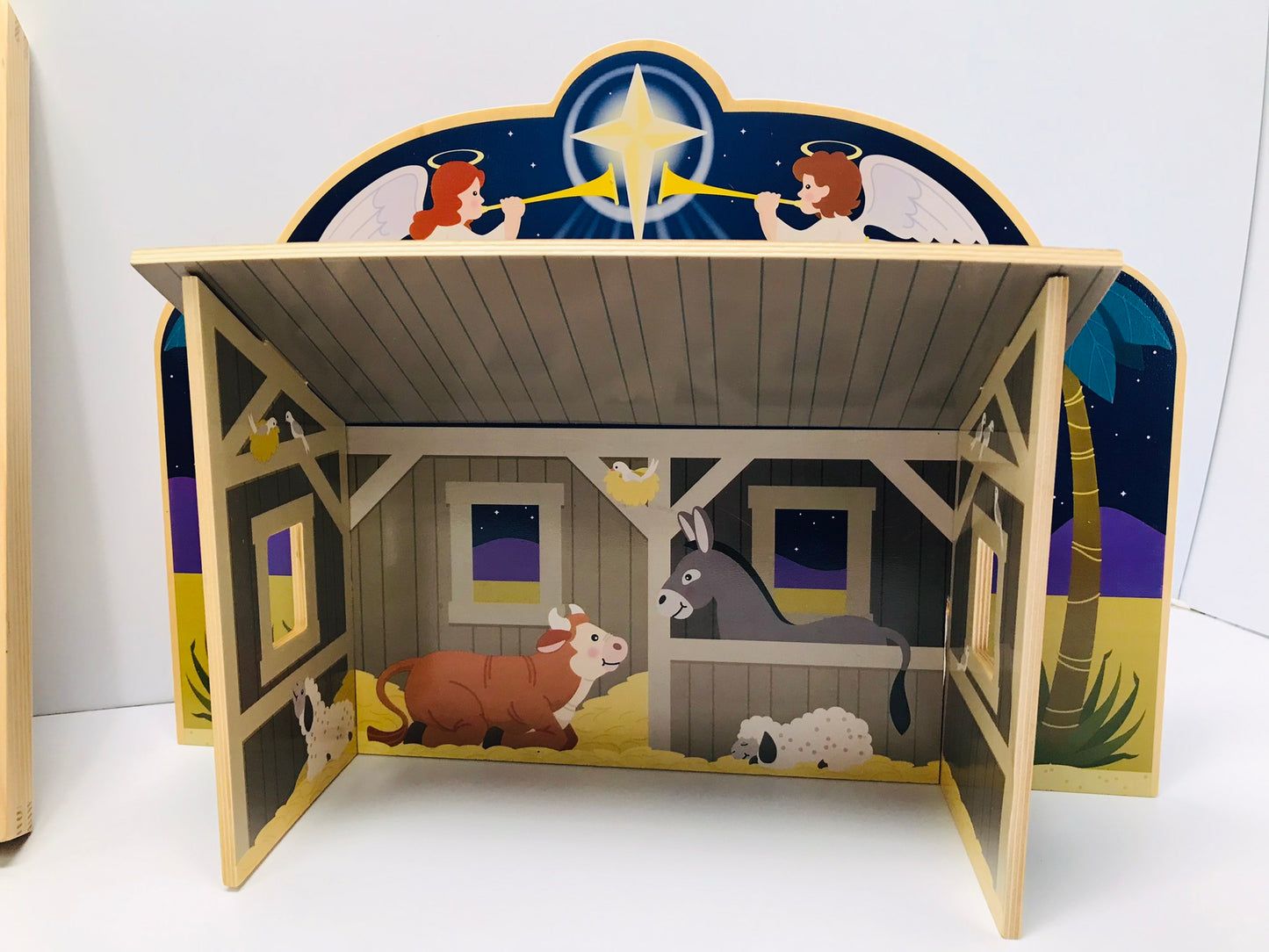 Melissa and Doug Wooden Christmas Nativity Set NEW