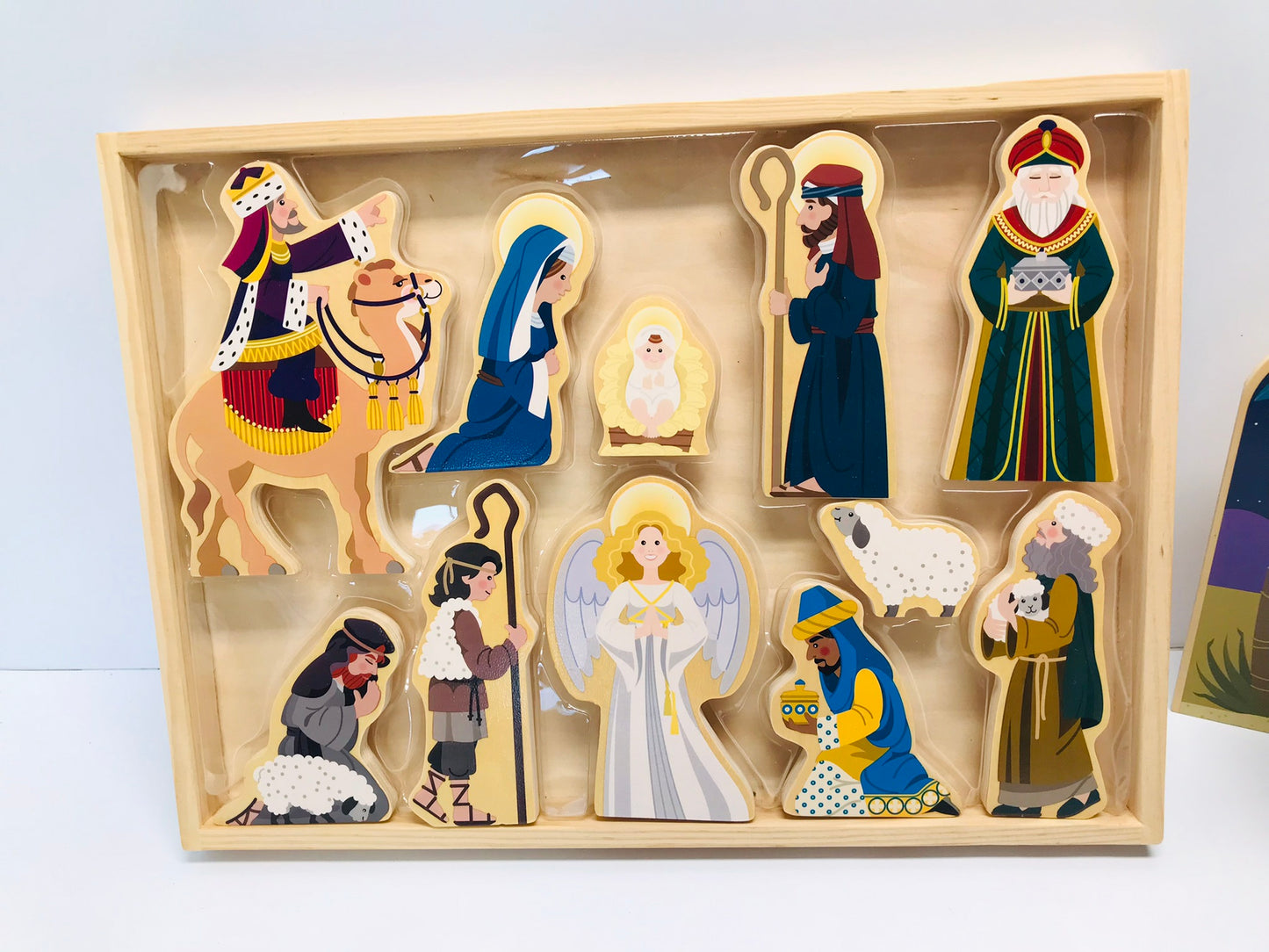 Melissa and Doug Wooden Christmas Nativity Set NEW