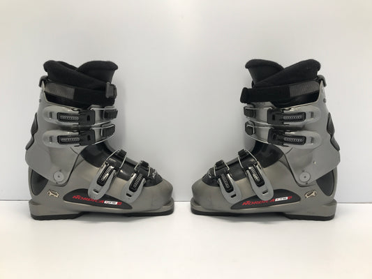 Ski Boots Mondo Size 24.5 Men's Size 6.5 Ladies Size 7.5 280 mm Nordica Grey Black