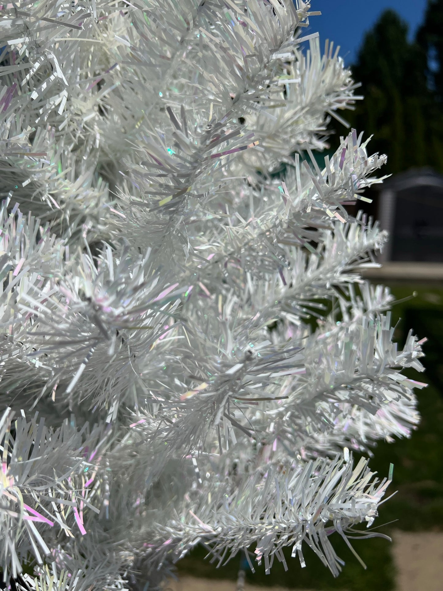 Christmas Vintage 2 Feet Tall Snow White Tree With A Touch Of Soft Pink Shiny Pieces Outstanding