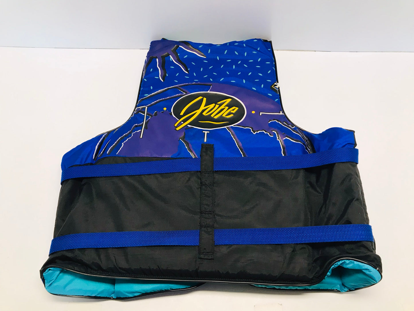 Life Jacket Adult Size X Large Jobe 3 Buckle  Surf, Ski Water Sports Purple Teal Black Excellent