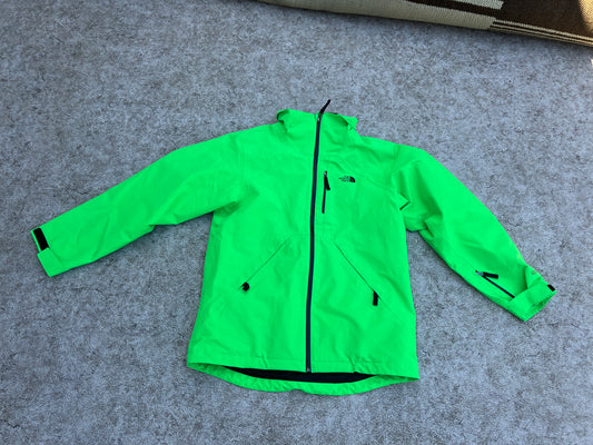 Rain Coat Child Youth Size X-Large 18-20 The North Face Gore-Tex Lime Black All Zippers Sealed Waterproof No Hood