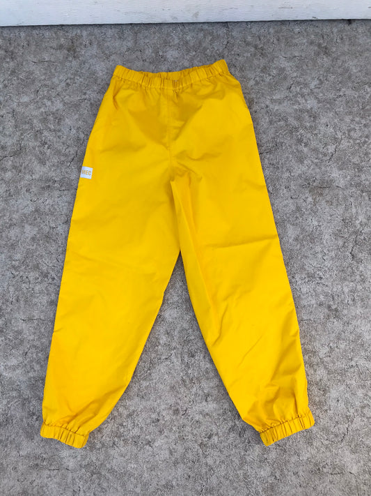 Rain Pants Child Size 10 MEC Excellent Yellow Like New