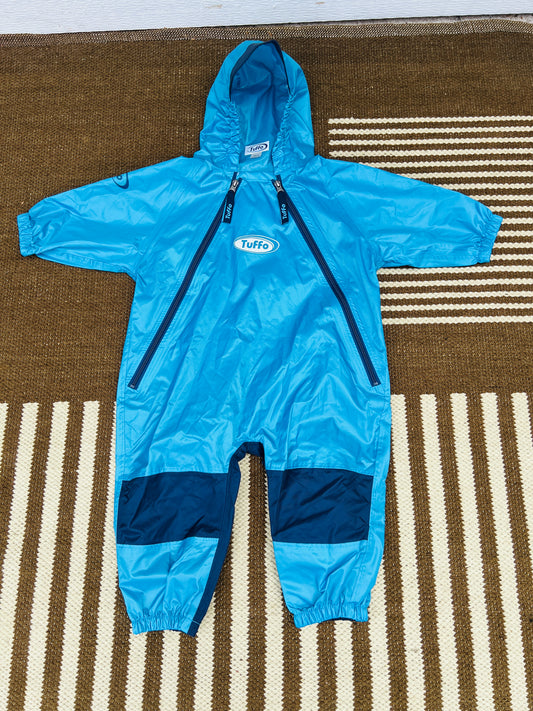 Rain Suit Muddy Buddy Child Size 18 month Blue Marine Water Gear