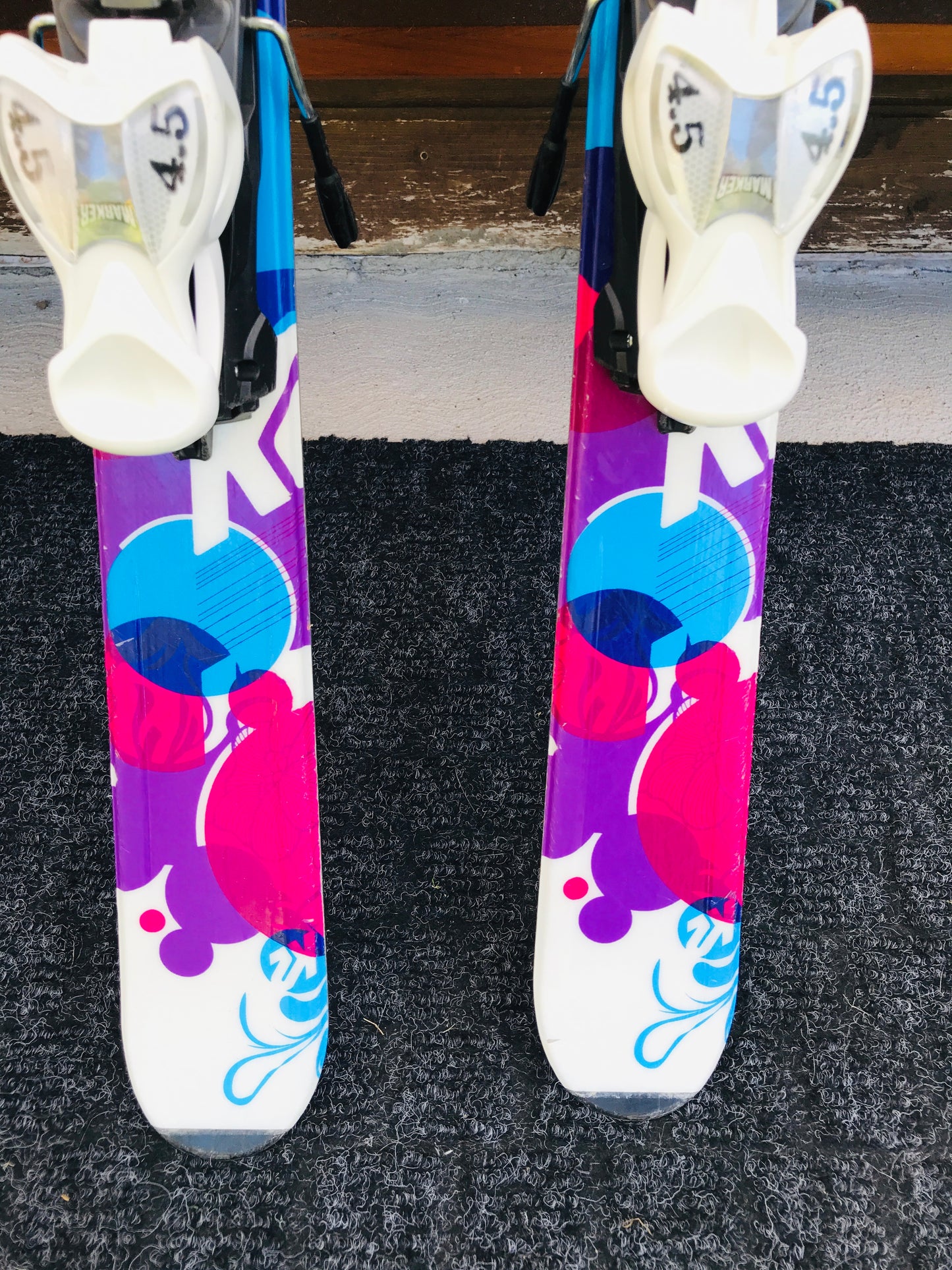 Ski 110 K-2 Pink Purple Blue Parabolic With Bindings