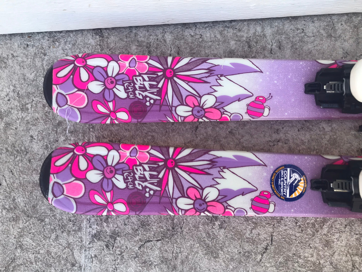 Ski 124 K-2 Luv Bug Parabolic Pink Purple  White With Bindings