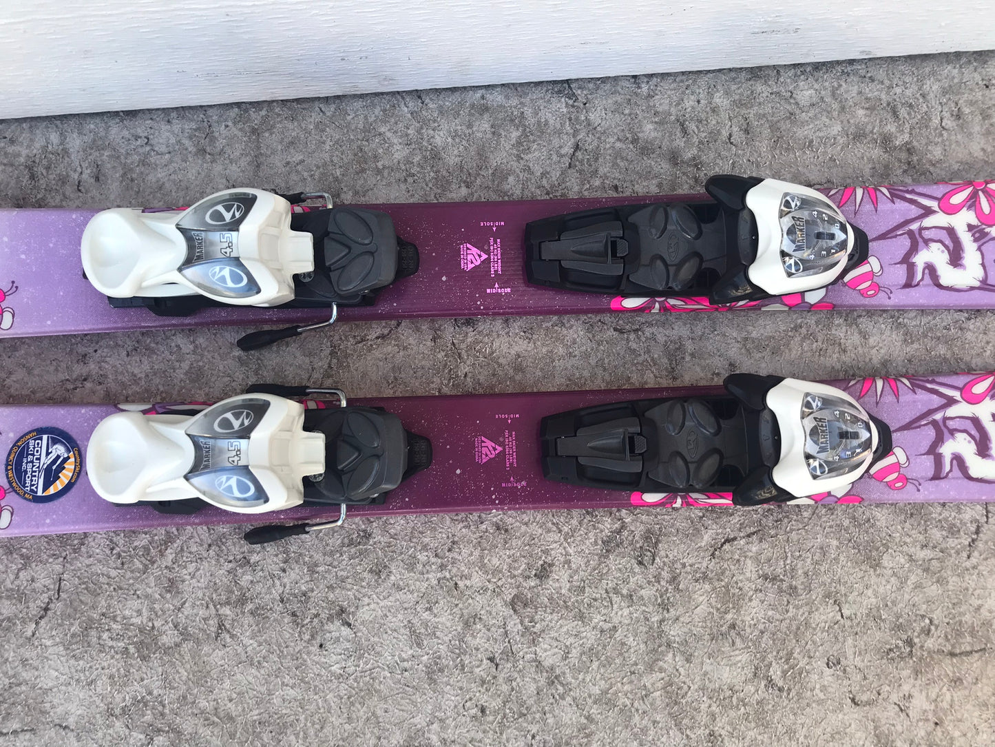 Ski 124 K-2 Luv Bug Parabolic Pink Purple  White With Bindings