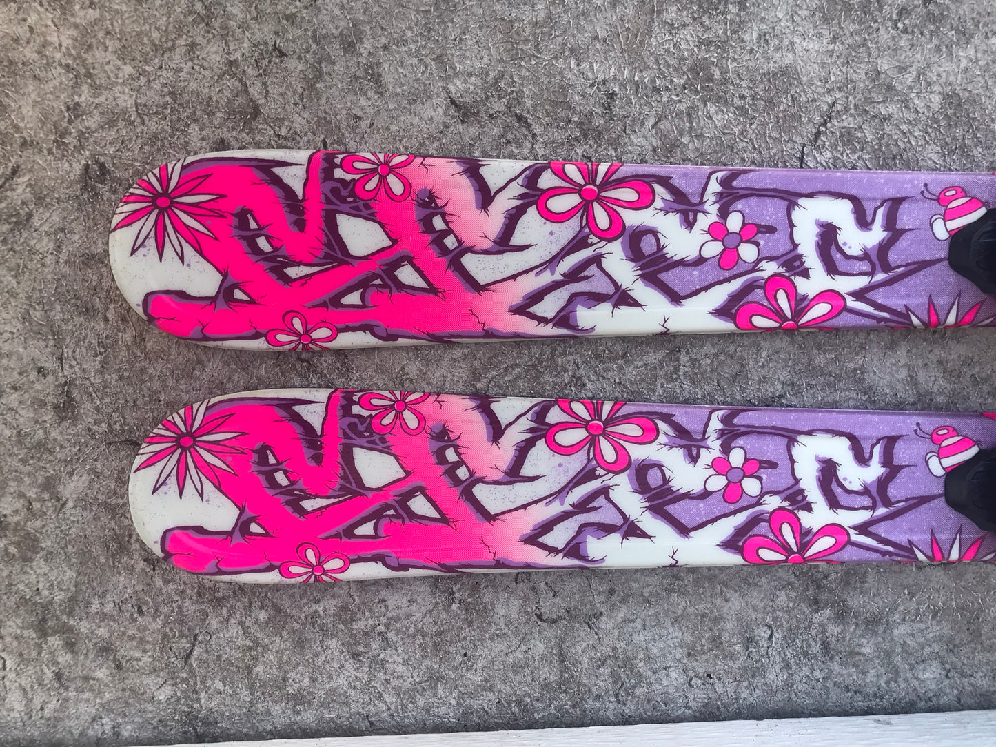 Ski 124 K-2 Luv Bug Parabolic Pink Purple  White With Bindings