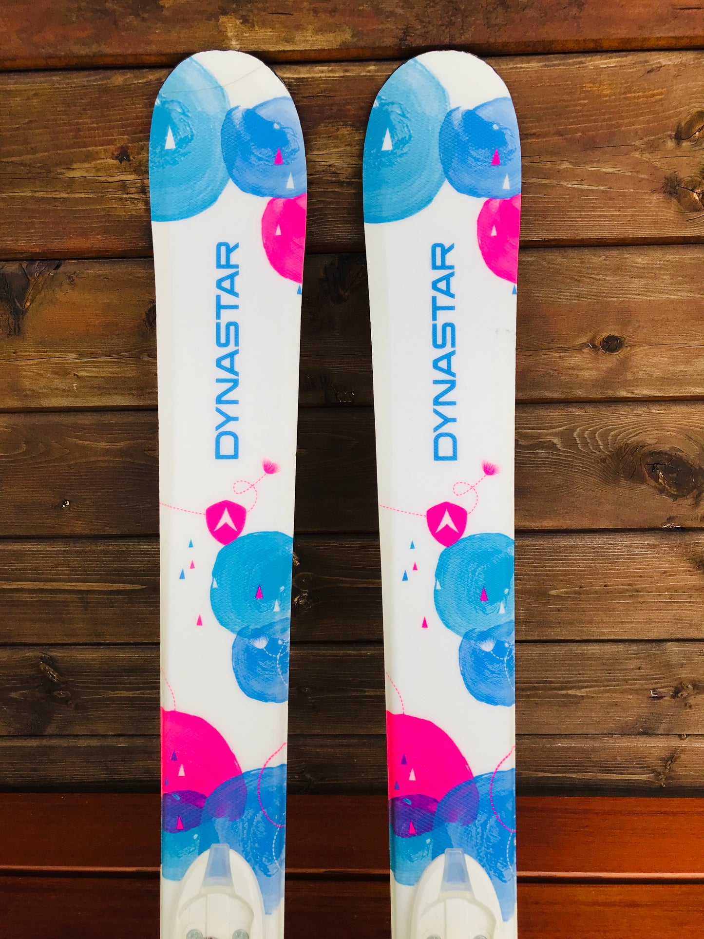 Ski 140 Dynaster Pink Blue Parabolic With Bindings