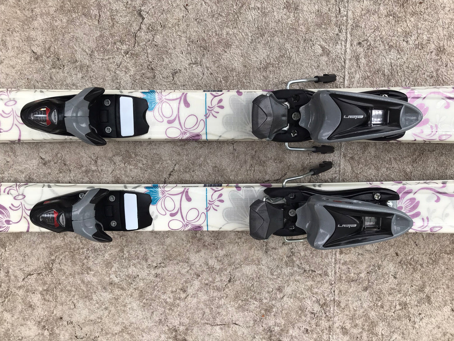 Ski 140 Elan Lil Spice Parabolic White Purple With Bindings Excellent