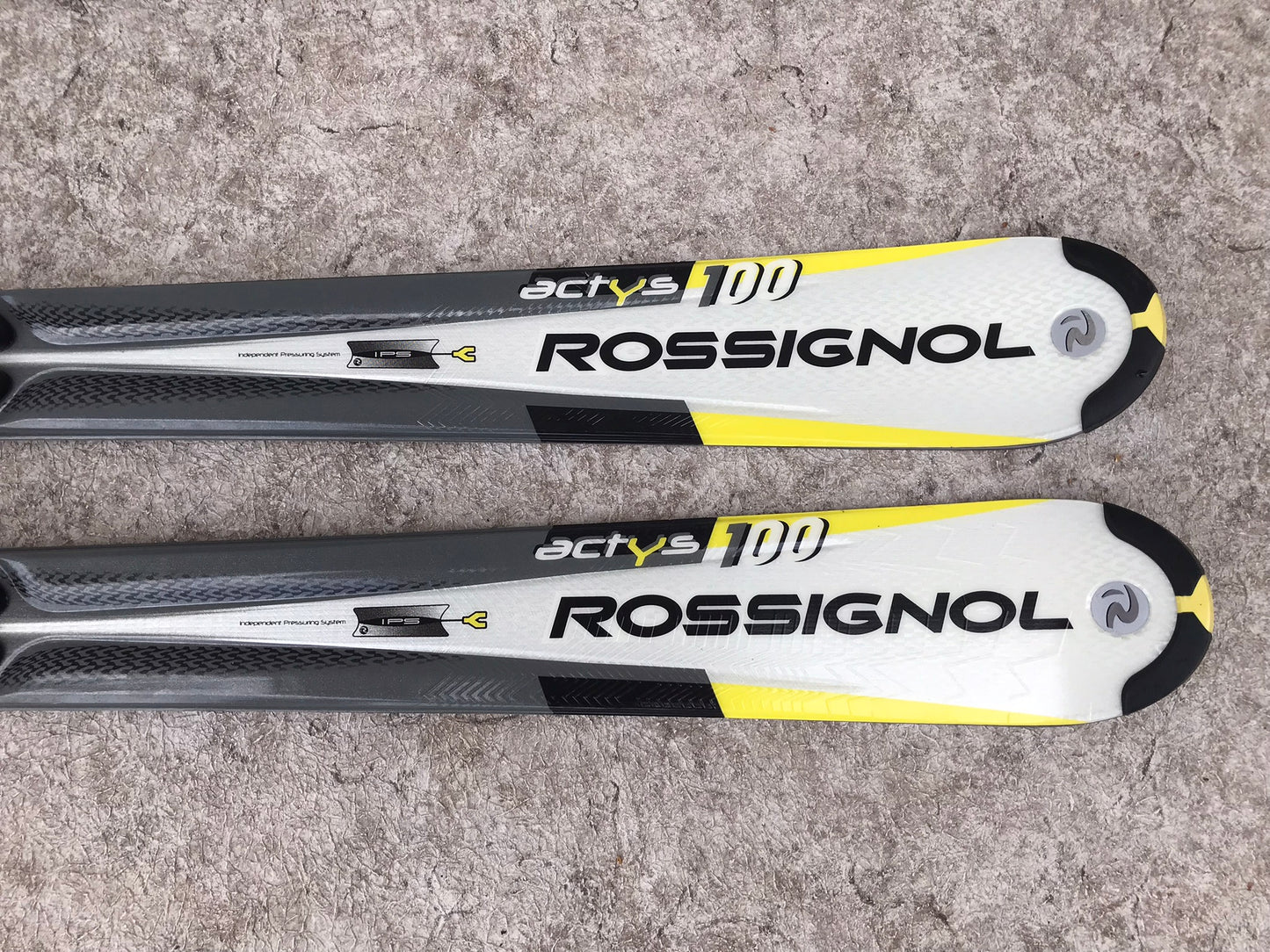 Ski 154 Rossignol Parabolic Black Grey Yellow With Bindings