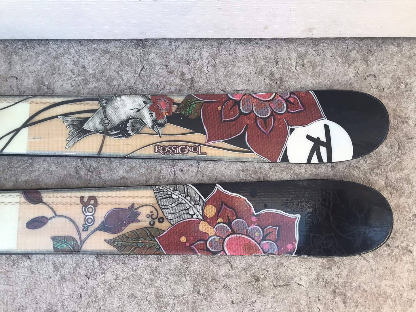 Ski 160 Rossignol Twin Tip Floral Bird Parabolic  With Bindings