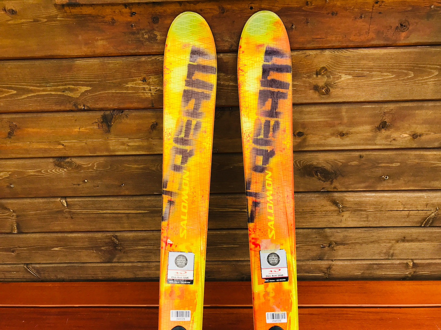 Ski 160 Salomon Scream Orange Black Parabolic WIth Bindings