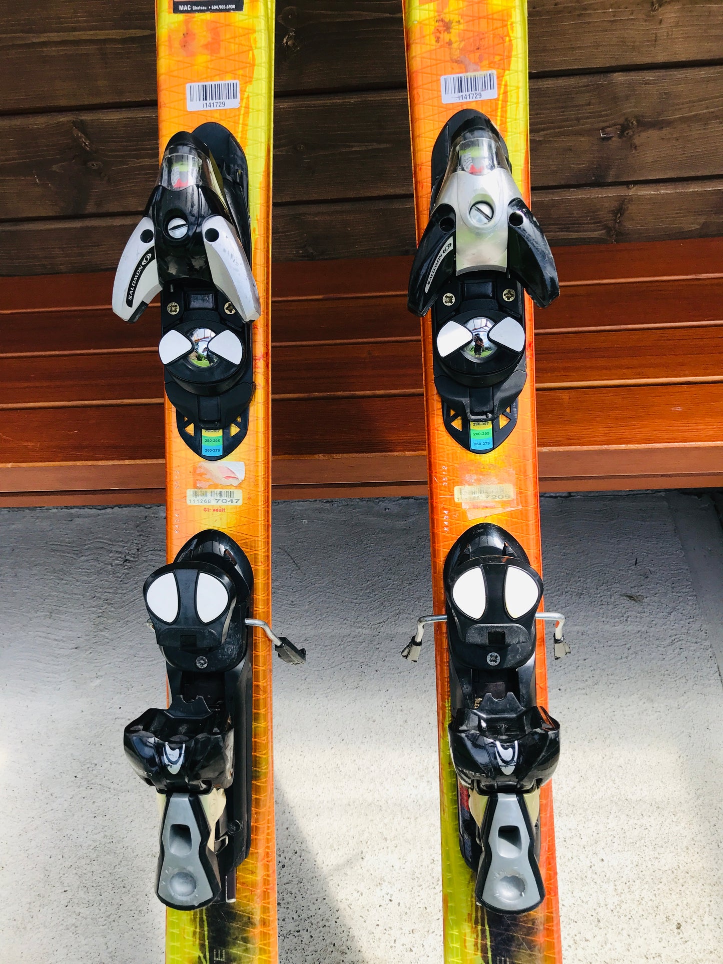 Ski 160 Salomon Scream Orange Black Parabolic WIth Bindings