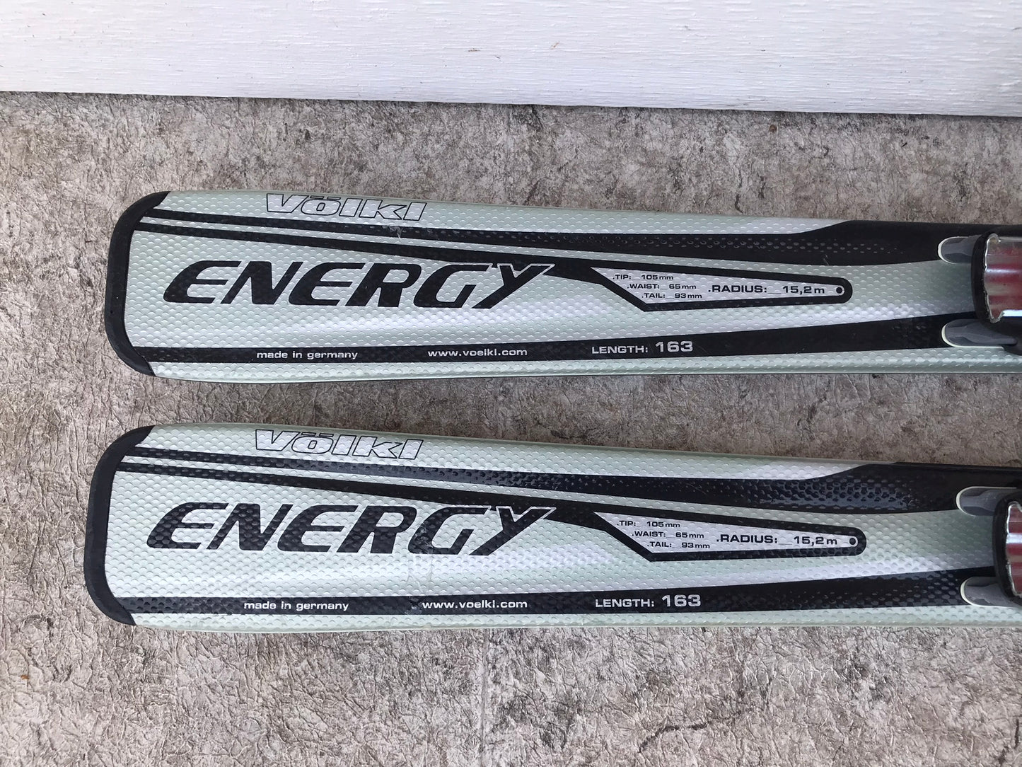 Ski 163 Volki Energy Parabolic  With Bindings Grey Outstanding Quality Excellent