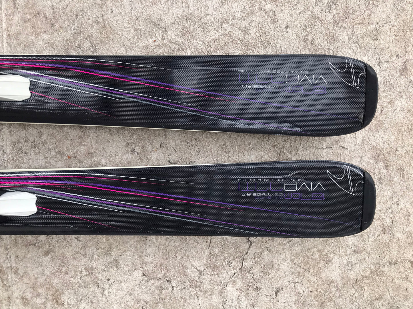 Ski 167 Viva Blizzard Parabolic Black Purple Pink  With Bindings