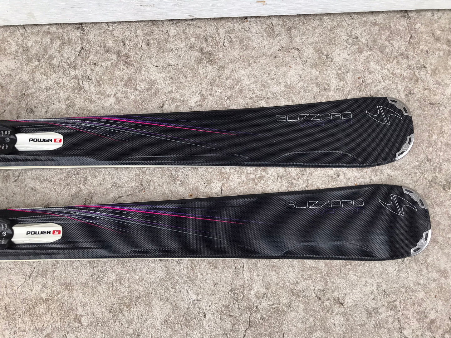 Ski 167 Viva Blizzard Parabolic Black Purple Pink  With Bindings