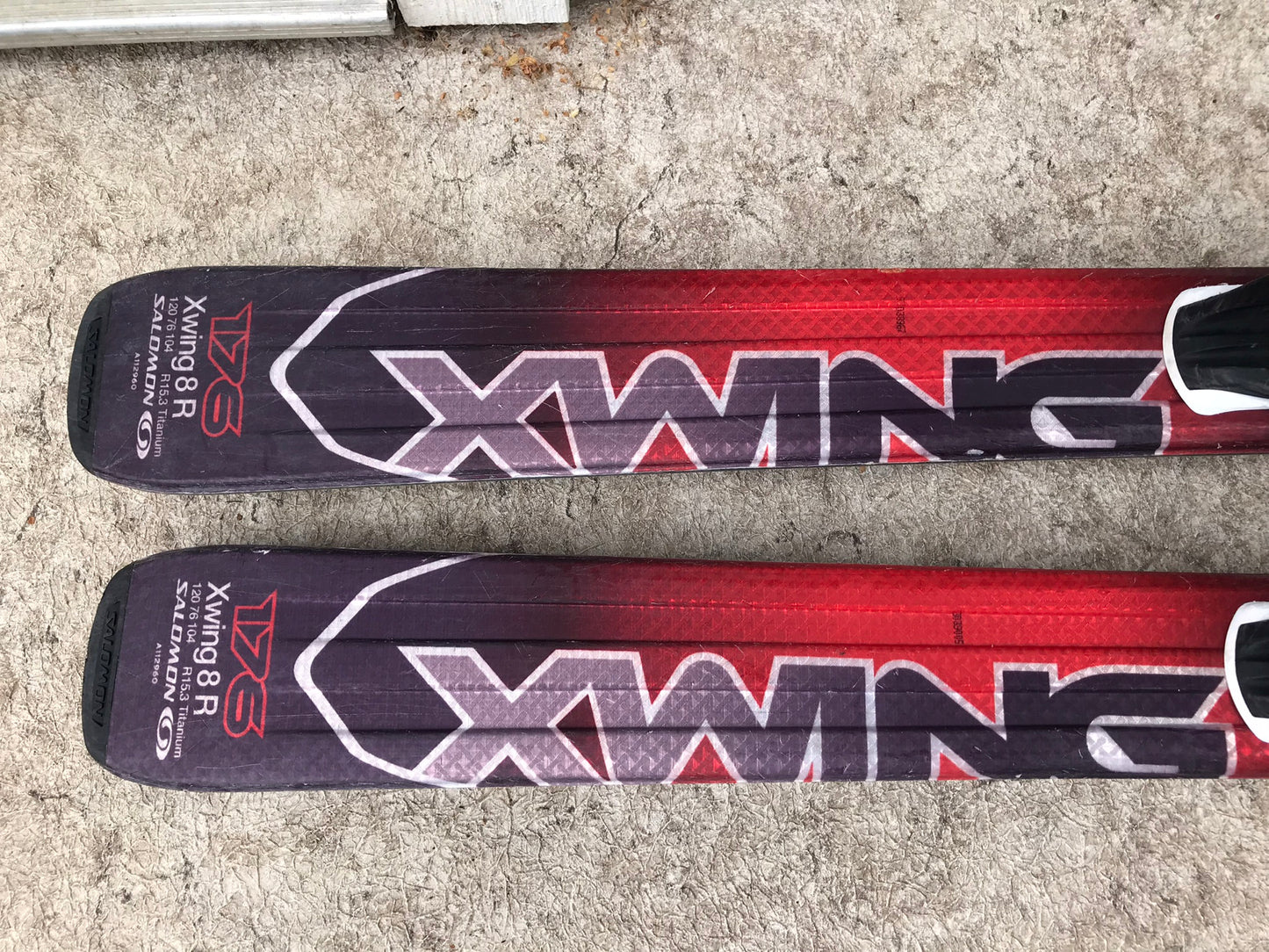 Ski 176 Salomen XWing Parabolic Red Black With Bindings