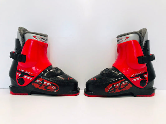 Ski Boots Mondo Size 20.5 Child Size 2  250 mm Tecno Pro Red Black