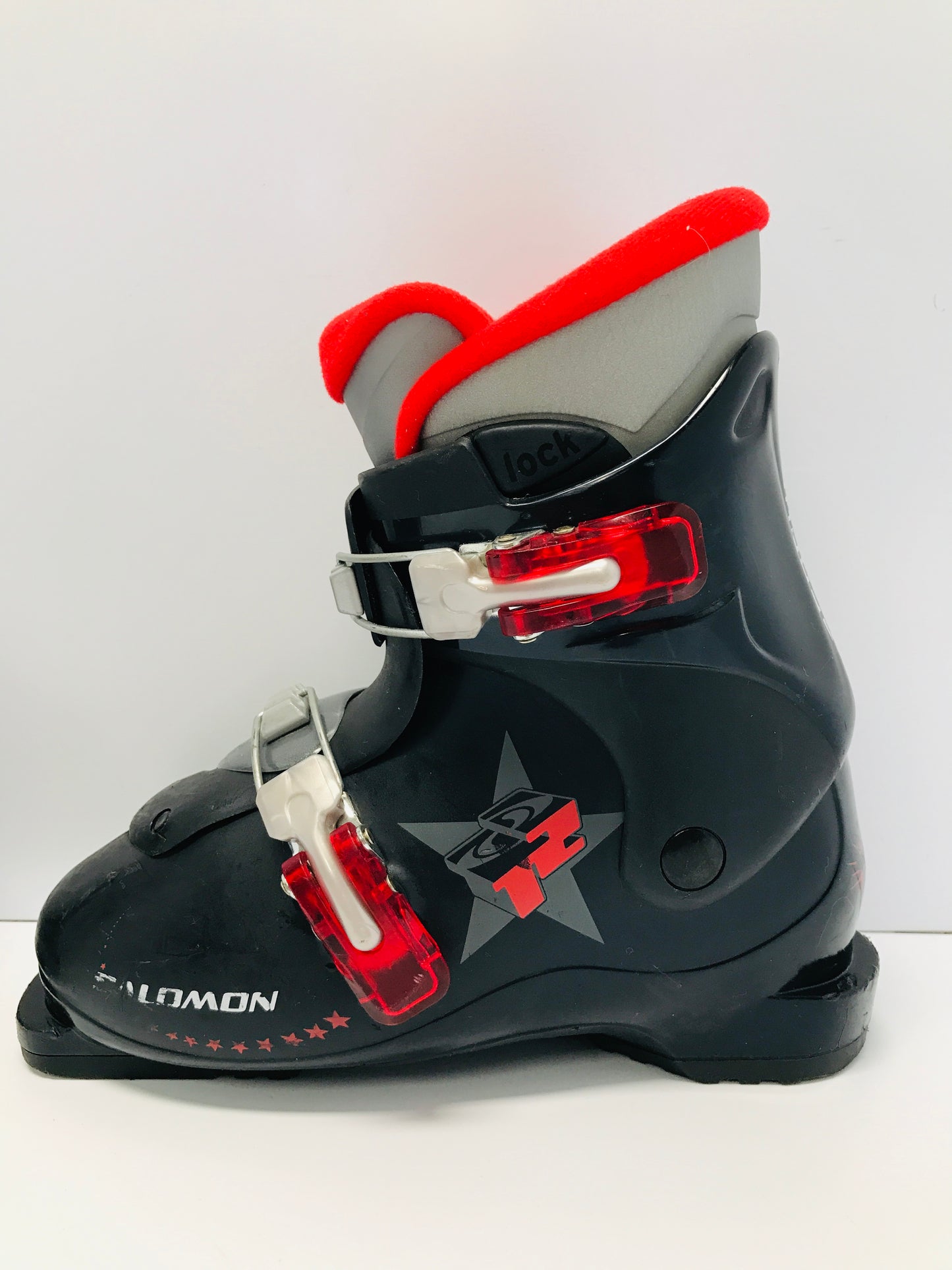 Ski Boots Mondo Size 21.0 Child Size 2 259mm Salomon Black White