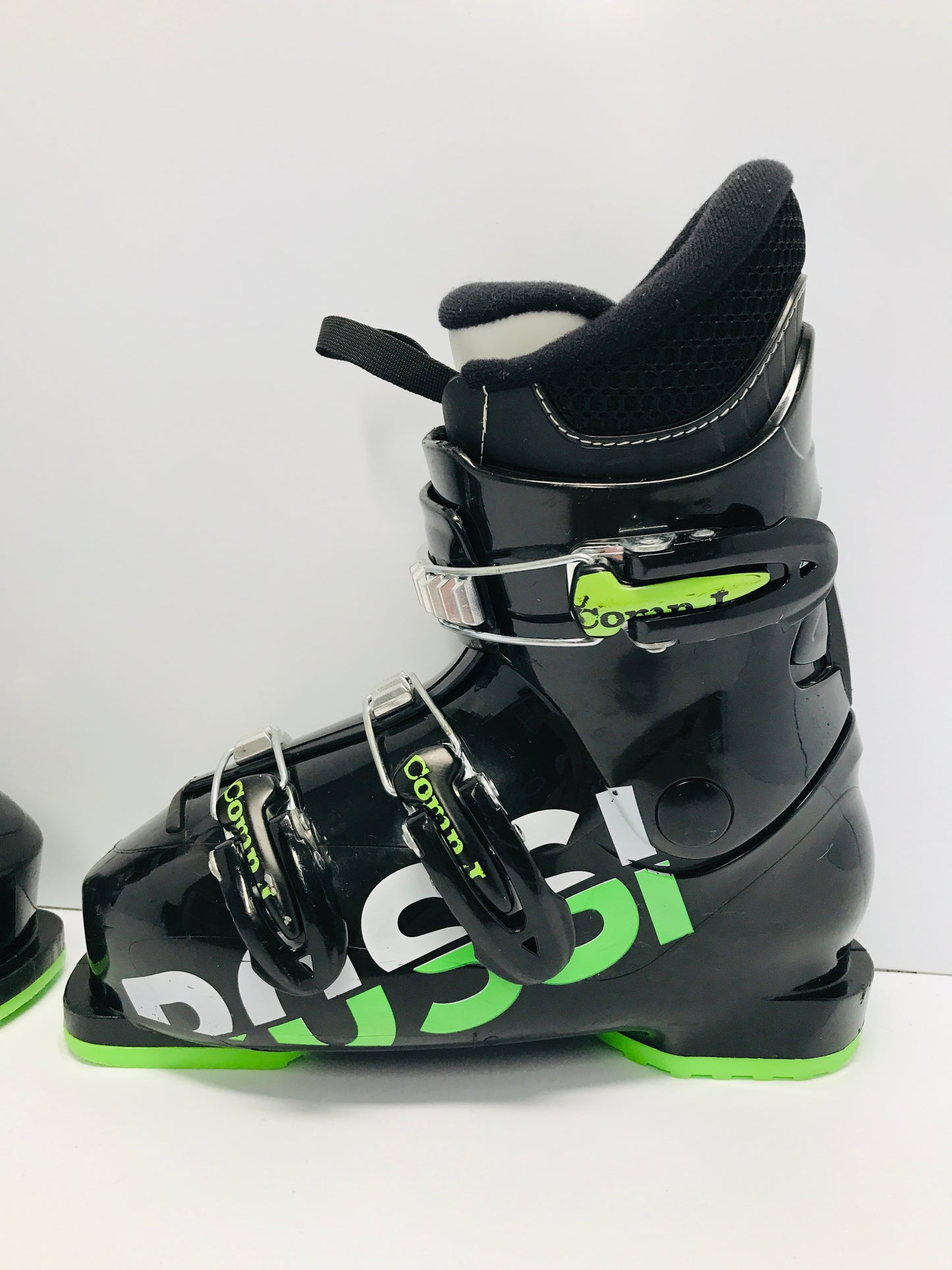 Ski Boots Mondo Size 21.5 Child Size 3.5-4 255mm Rossignol Comp Black Lime