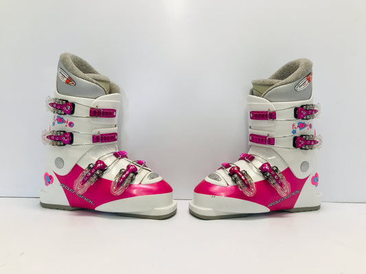 Ski Boots Mondo Size 23.5 Ladies Women's Size 6 Rossignol Pink White