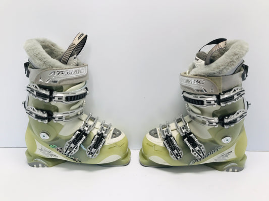 Ski Boots Mondo Size 25.5 Women's  Size 8.5 304mm Atomic Grey Sage Like New