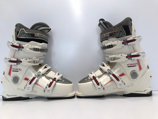 Ski Boots Mondo Size 26 Men's Size 8 Ladies Size 9 301mm Head Soft Walk White Black Red