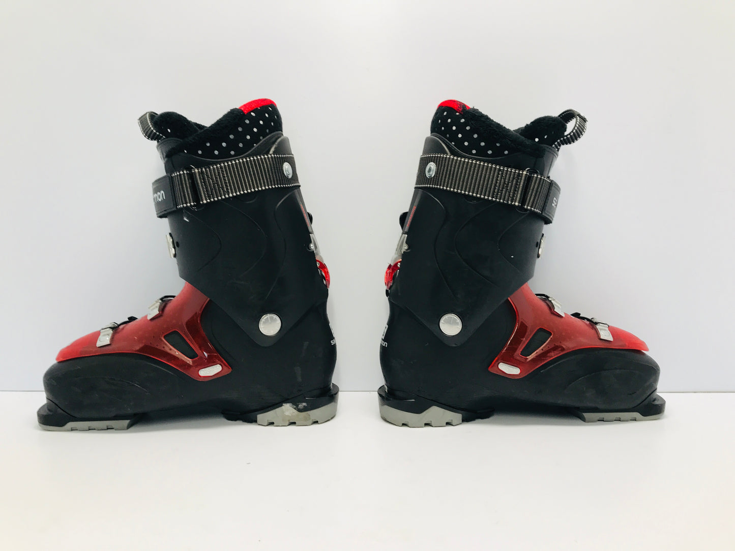 Ski Boots Mondo Size 27.5 Men's 9.5 Ladies 10.5 318mm Salomon Quest Black Red Excellent