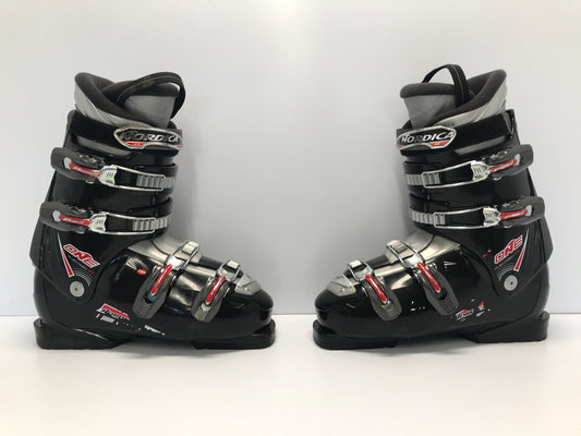 Ski Boots Mondo Size 27.5 Men's Size 7.5 Ladies 7 Size 8.5 315 mm Nordica Black Grey Red Like New