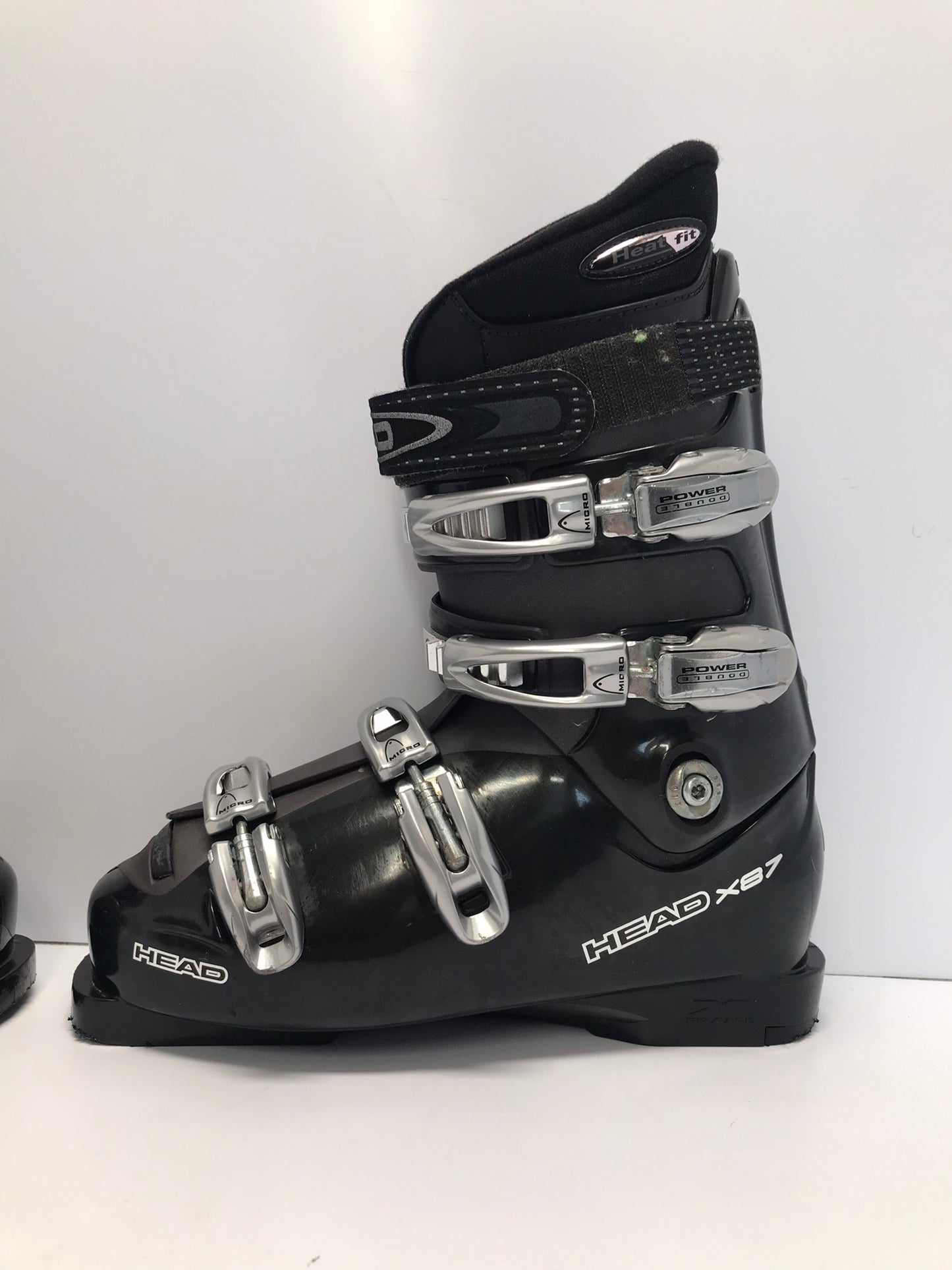 Ski Boots Mondo Size 27.5 Men's Size 9.5 Ladies Size 10.5 315 mm Head Black Grey Excellent