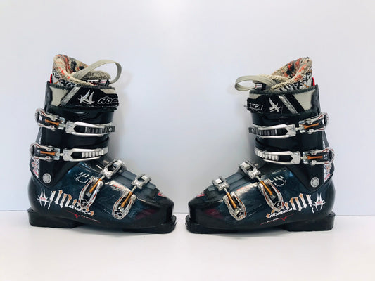 Ski Boots Mondo Size 27.5 Men's Size 9 Ladies Size 10 315 mm Nordica Hot Rod Denim Blue Black