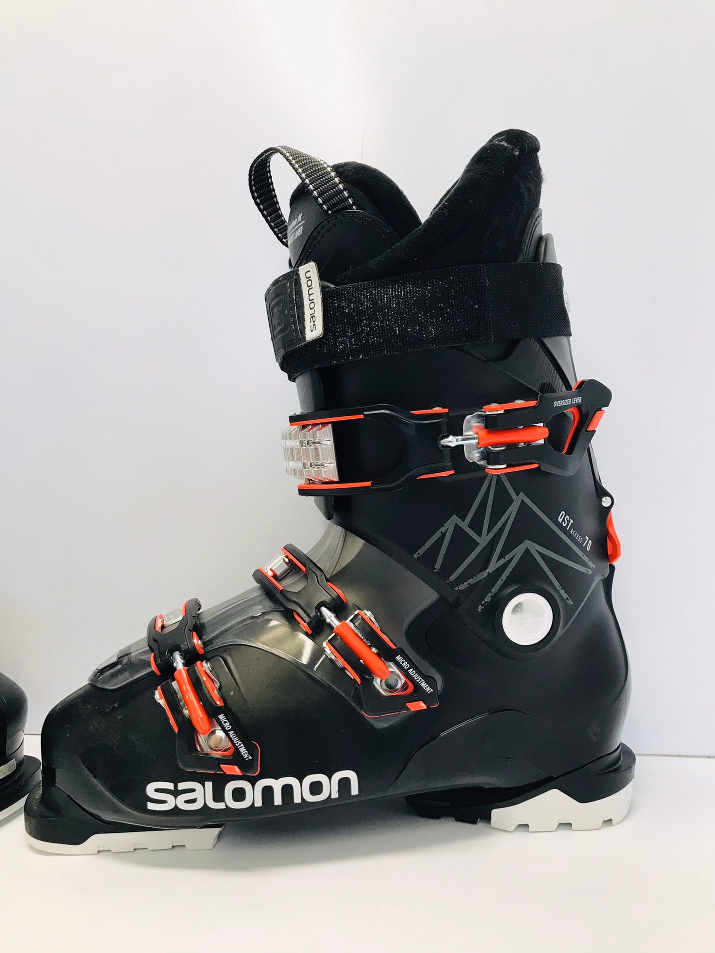 Ski Boots Mondo Size 28.5 Men's Size 10.5  328 mm Salomon Hike Ride Switch Black White Orange Like New