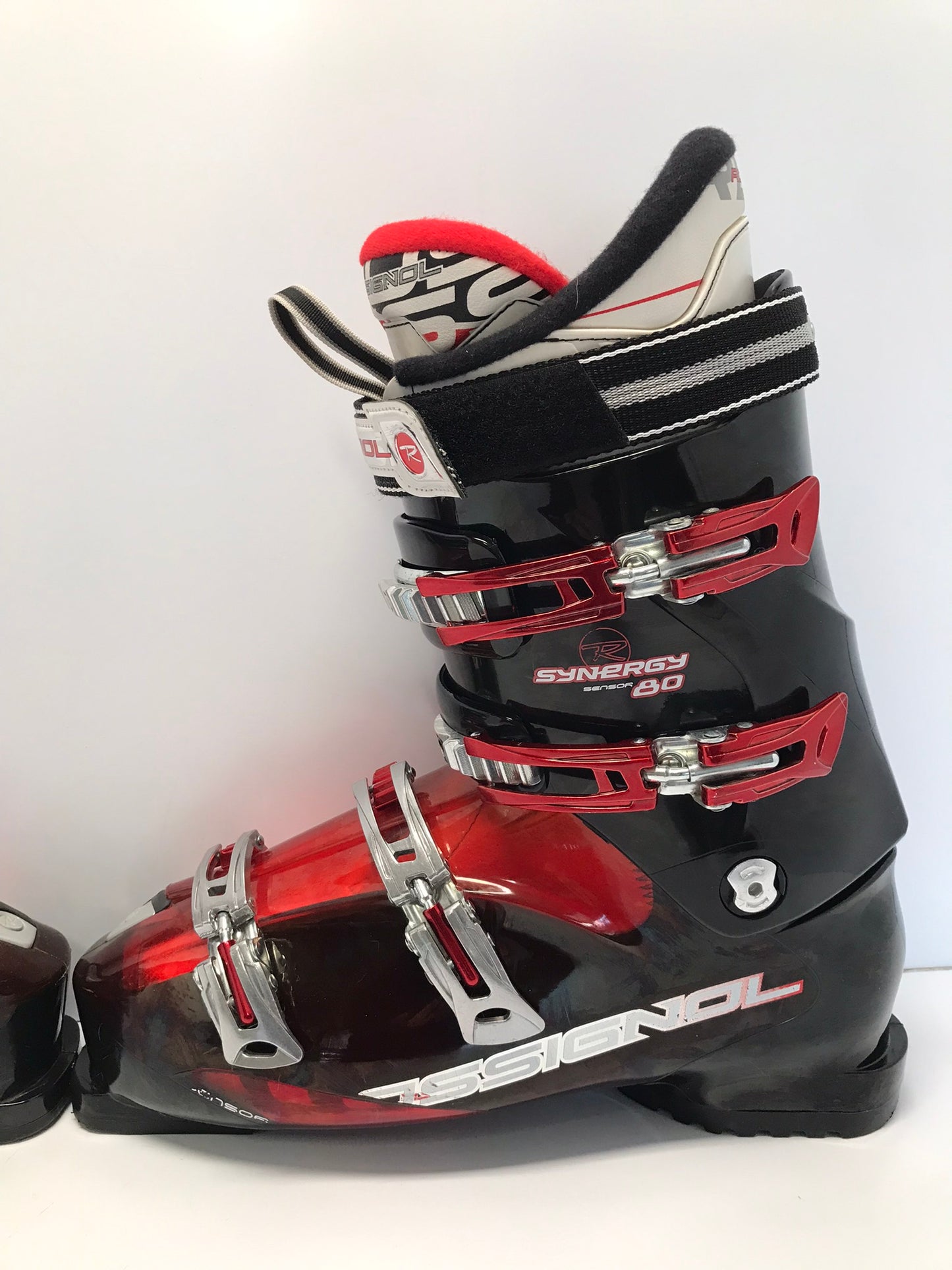 Ski Boots Mondo Size 30-31.5 Men's Size 13 360mm Rossignol Sensor 80 Black Red New Demo Model